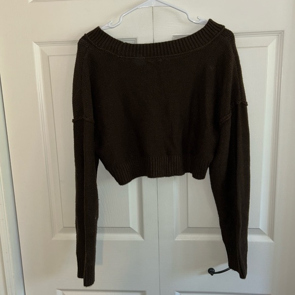 Garage Cropped Button Up Sweater - Picture 3 of 3